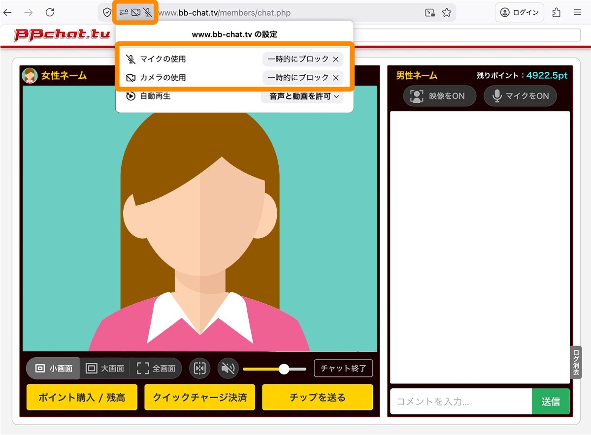 カメラの使用